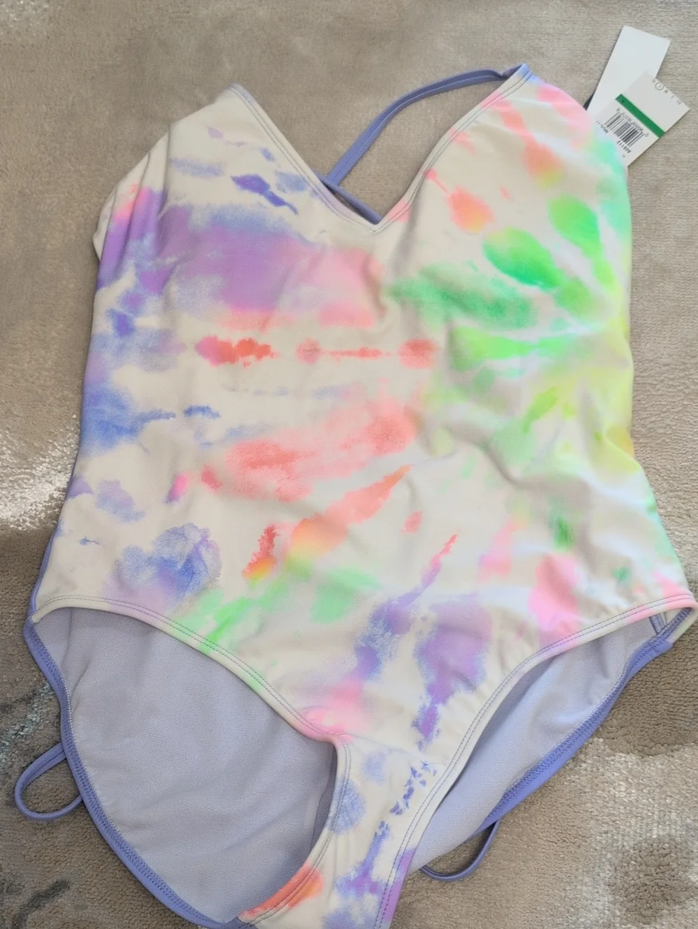 Salt & Cove Size L Pastel Tie-Dye One-Piece Swimsuit NWT